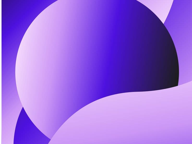 Abstract purple sphere with flowing curves